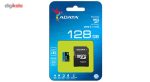 کارت حافظه‌ microSDXC ای دیتا مدل Premier کلاس 10 استاندارد UHS-I U1 سرعت 85MBps همراه با آداپتور SD ظرفیت 128 گیگابایت