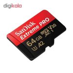 کارت حافظه microSDXC سن دیسک مدل Extreme PRO کلاس A2 استاندارد UHS-I U3 سرعت 170MBps ظرفیت 64 گیگابایت