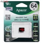 کارت حافظه microSDXC اپیسر مدل AP64G کلاس 10 استاندارد UHS-I U1 سرعت 85MBps ظرفیت 64 گیگابایت
