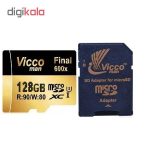 کارت حافظه microSDHC ویکو من مدل Final 600x کلاس 10 استاندارد UHS-I U3 سرعت 90MBps ظرفیت 128 گیگابایت همراه با آداپتور SD