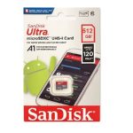 کارت حافظه microSDXC سن دیسک مدل Ultra A1 کلاس 10 استاندارد UHS-I سرعت 120MBps ظرفیت 512 گیگابایت