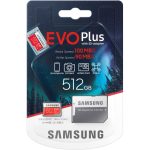 کارت حافظه microSDXC سامسونگ مدل Evo Plus کلاس 10 استاندارد UHS-I U3 سرعت 100MBps ظرفیت 512 گیگابایت به همراه آداپتور SD
