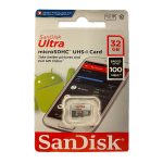 کارت حافظه microSDHC سن دیسک مدل Ultra کلاس 10 استاندارد UHS-I سرعت 100MBps ظرفیت 32 گیگابایت
