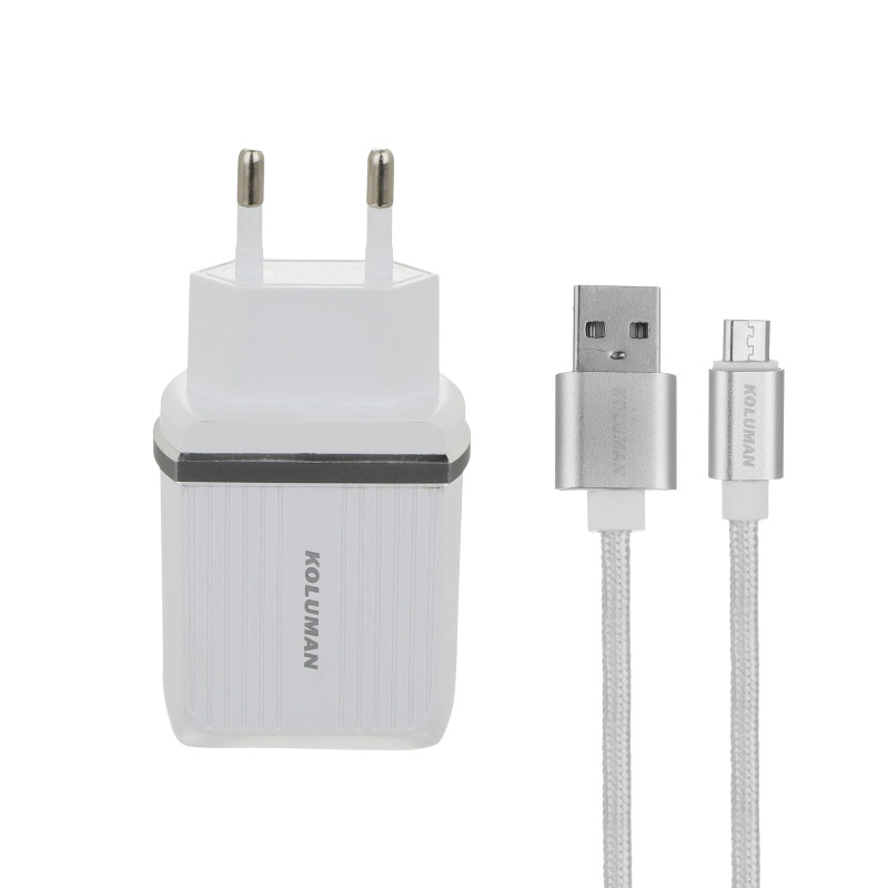 شارژر دیواری کلومن مدل KC-H605 بههمراه کابل تبدیل MicroUSB_628c3520ede88.jpeg شارژر دیواری کلومن مدل KC-H605 بههمراه کابل تبدیل MicroUSB