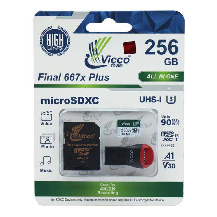 کارت حافظه microSDXC ویکومن مدل Final 667X کلاس 10 استاندارد UHS-I U3 سرعت 90MBps ظرفیت 256 گیگابایت به همراه کارت خوان_62918ffa326ed.jpeg کارت حافظه microSDXC ویکومن مدل Final 667X کلاس 10 استاندارد UHS-I U3 سرعت 90MBps ظرفیت 256 گیگابایت به همراه کارت خوان