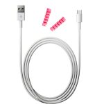 کابل شارژ USB به Type-C مدل KL به طول 2 متر به همراه دو عدد محافظ کابل سیلیکونی