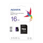 کارت حافظه‌ microSDHC ای دیتا مدل Premier کلاس 10 استاندارد UHS-I U1 سرعت 80MBps ظرفیت 16 گیگابایت به همراه با آداپتور SD