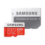 کارت حافظه microSDXC سامسونگ مدل Evo Plus کلاس 10 استاندارد UHS-I U3 سرعت 100MBps ظرفیت 512 گیگابایت به همراه آداپتور SD