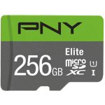کارت حافظه microSDXC پی ان وای مدل Elite کلاس 10 استاندارد UHS-I U1 سرعت 100MBs ظرفیت 256 گیگابایت به همراه آداپتور SD