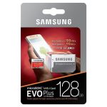 کارت حافظه microSDXC سامسونگ مدل Evo Plus کلاس 10 استاندارد UHS-I U3 سرعت 100MBps ظرفیت 128 گیگابایت به همراه آداپتور SD