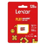 کارت حافظه microSDXC لکسار مدل PLAY کلاس 10 استاندارد UHS-I سرعت 150MBps ظرفیت 128 گیگابایت