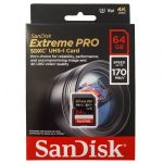 کارت حافظه SD سندیسک مدل SD Card 64GB 170mbs ظرفیت 64 گیگابایت