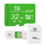 کارت حافظه microSD HC تروبایت مدل A1-V30-633X کلاس 10 استاندارد سرعت UHS-I U3 سرعت 95MBps ظرفیت 32 گیگابایت به همراه آداپتور SD و کارت خوان