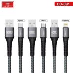 کابل تبدیل USB به USB-C ارلدام مدل EC-091 C طول 1 متر