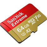 کارت حافظه microSDXC سن دیسک مدل Extreme کلاس A2 استاندارد UHS-I U3 سرعت 160MBps ظرفیت 64 گیگابایت