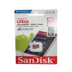 کارت حافظه microSDXC سن دیسک مدل Ultra A1 کلاس 10 استاندارد UHS-I سرعت 120MBps ظرفیت 64 گیگابایت