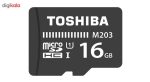 کارت حافظه microSDHC توشیبا مدل M203 کلاس 10 استاندارد UHS-I سرعت 100MBps ظرفیت 16 گیگابایت