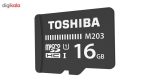کارت حافظه microSDHC توشیبا مدل M203 کلاس 10 استاندارد UHS-I سرعت 100MBps ظرفیت 16 گیگابایت