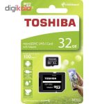 کارت حافظه microSDHC توشیبا مدل M203 کلاس 10 استاندارد UHS-I سرعت 100MBps ظرفیت 32 گیگابایت