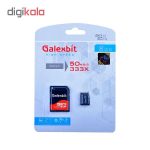 کارت حافظه microSDHC گلکسبیت مدل 333X کلاس 10 استاندارد UHS-I سرعت 50MBps ظرفیت 8 گیگابایت به همراه آداپتور SD