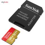 کارت حافظه microSDHC سن دیسک مدل Extreme A2 کلاس 10 استاندارد UHS-I سرعت 160MBps ظرفیت 128 گیگابایت به همراه آداپتور SD