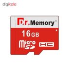 کارت حافظه microSDHC دکتر مموری مدل DR6022RVB کلاس 10 استاندارد UHS-I U1 سرعت 80MBps ظرفیت 16 گیگابایت به همراه آداپتور microSD