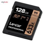 کارت حافظه SDXC لکسار مدل Professional کلاس 10 استاندارد UHS-I U3 سرعت 95MBps ظرفیت 128 گیگابایت