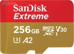 کارت حافظه microSDXC سن دیسک مدل Extreme کلاس A2 استاندارد UHS-I U3 سرعت 160MBps ظرفیت 256 گیگابایت به همراه آداپتور SD