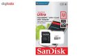 کارت حافظه microSDHC سن دیسک مدل Ultra کلاس 10 استاندارد UHS-I U1 سرعت 80MBps 533X همراه با آداپتور SD ظرفیت 32 گیگابایت