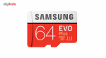 کارت حافظه microSDXC سامسونگ مدل Evo Plus کلاس 10 استاندارد UHS-I U1 سرعت 80MBps همراه با آداپتور SD ظرفیت 64 گیگابایت
