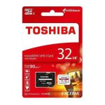 کارت حافظه microSDHC توشیبا مدل EXCERIA M302-EA کلاس 10 استاندارد UHS-I U1 سرعت 90MBps ظرفیت 32 گیگابایت به همراه آداپتور SD