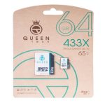 کارت حافظه microSDXCC کوئین تک مدل Elite 433X کلاس 10 استاندارد UHS-I U3 سرعت 65MBps ظرفیت 64 گیگابایت به همراه آداپتور SD