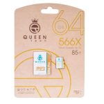 کارت حافظه microSDXC کوئین تک مدل Elite pro 566X کلاس 10 استاندارد UHS-I U3 سرعت 85MBps ظرفیت 64 گیگابایت به همراه آداپتور SD
