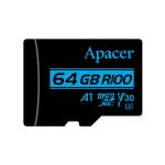 کارت حافظه microSDXC اپیسر مدل V30 A1 کلاس 10 استاندارد UHS-I U3 سرعت 100MBps ظرفیت64گیگابایت به همراه آداپتور SD