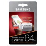 کارت حافظه Micro SDHC سامسونگ مدل EVO PLUS کلاس 10 استاندارد UHS-1 CARD سرعت 95Mbps ظرفیت 64 گیگابایت به همراه آداپتور SD