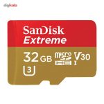 کارت حافظه microSDHC سن دیسک مدل Extreme V30 کلاس 10 استاندارد UHS-I U3 سرعت 90MBps ظرفیت 32 گیگابایت