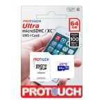 کارت حافظه‌ microSDXC پروتاچ مدل Ultra کلاس 10 استاندارد UHS-1 U1 سرعت 100MBps ظرفیت 64 گیگابایت