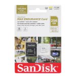 کارت حافظه microSDXC سن دیسک مدل High Endurance کلاس A1 استاندارد UHS-I U3 سرعت 100MBs ظرفیت 256 گیگابایت به همراه آداپتور SD