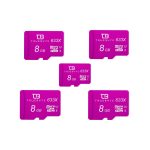 کارت حافظه microSD HC تروبایت مدل 633X کلاس 10 استاندارد UHS-I U1 سرعت 95MBps ظرفیت 8 گیگابایت به همراه کارت خوان بسته 5 عددی