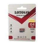 کارت حافظه‌ microSDHC لوتوس مدل U1 533X کلاس 10 استاندارد UHS-I U1 سرعت 80MBps ظرفیت 64 گیگابایت