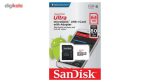 کارت حافظه microSDXC سن دیسک مدل Ultra کلاس 10 استاندارد UHS-I سرعت 80MBps همراه با آداپتور SD ظرفیت 64 گیگابایت