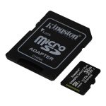 کارت حافظه microSDXC کینگستون مدل CANVAS کلاس 10 استاندارد UHS-I U1 سرعت 100MBps ظرفیت 32 گیگابایت به همراه آداپتور SD