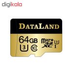 کارت حافظه دیتالند مدل 600x کلاس 10 استاندارد UHS-I U3 سرعت 100MBps ظرفیت 64 گیگابایت همراه با آداپتور SD