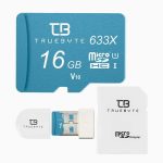 کارت حافظه MicroSD HC تروبایت مدل 633X-V10 کلاس 10 استاندارد UHS-I U1 ظرفیت 16 گیگابایت به همراه آداپتور SD و کارت خوان