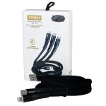 کابل تبدیل USB به MicroUSB/USB-C/لایتنینگ اپی مکس مدل EC-24 طول 1.2 متر