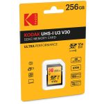 کارت حافظه SDXC کداک مدل A1 – V30 کلاس 10 استاندارد UHS-I U3 سرعت 100mbps ظرفیت 256 گیگابایت