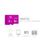 کارت حافظه microSD HC تروبایت مدل 633X کلاس 10 استاندارد سرعت UHS-I U1 سرعت 95MBps ظرفیت 8 گیگابایت به همراه آداپتور SD و کارت خوان
